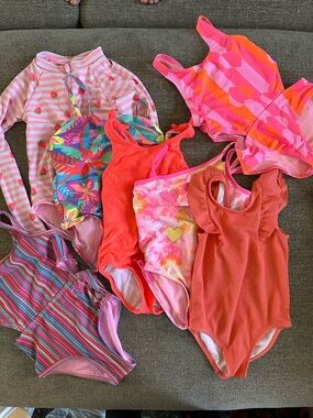 Kids One-Piece Swimsuit - Bright Pink & Coral Assorted